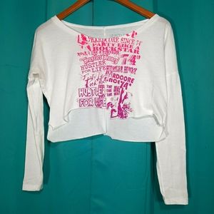 Hustler Honey Graphic Crop Top Long Sleeve